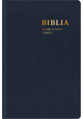 BIBLIA. Star a Nov zkon, s mapami, modr (stredn formt) / SSV